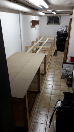 Verlegen der Spanplatten